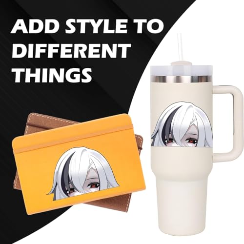 Genshin Impact Decal Stickers for Indoor Use Laptop Gaming Console Flask Wall Decor Water Resistant (Arlecchino) - color: Arlecchino