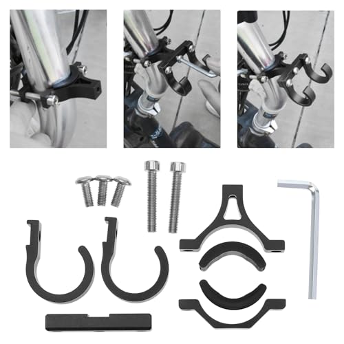 Create Idea Electric Scooter Hanger - Double Hook Holder for 18-35mm Handlebar - Aluminum Alloy, Black