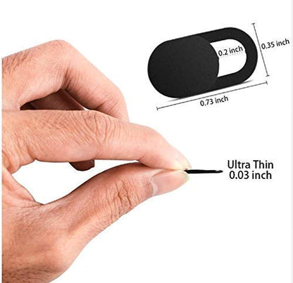 Ultra-Slim Laptop Camera Cover Slide | 0.03 Inch Thick | Upholds Digital Privacy | Compatible with Mobiles, Tablets, Desktops & Laptops | Classic Black - 3 Pack - style: Classic Black - 3 Pack
