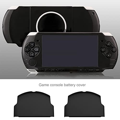 SING F LTD 2PCS Replacement Battery Door Covers Cases Protectors Compatible with Sony PSP 2000 2003 2004 3000 3003 3004 Black Plastic Console Accessories - color: Black