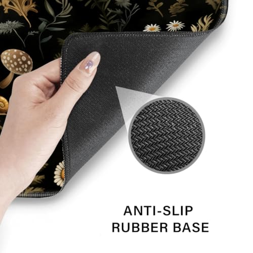 Desk Pad and Keyboard Wrist Rest, Large Mouse Pad + Keyboard Pad+Mouse Wrist Support, Non-Slip Desk Mat Protector for Office, Home 31.5×11.8 Inches Mushroom - color: Mushroom