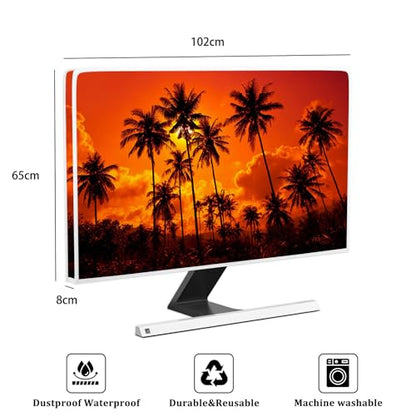 Screen Weatherproof TV Dust Cover 40, 41, 42，43 Inch Panel Case Waterproof Television Cover Sleeve Compatible with OLED LCD LED TV Anti-Static Dustproof LCD/LED/HD,Sunset Sunrise Hawwaii - color: red and black, size: 40-43 Inch for tv cover