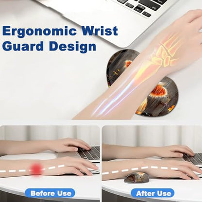 Large Mouse Pad + Keyboard Wrist Rest Set, Extended Gaming Mousepad (31.5X11.8 inch) with Non-Slip Rubber, Ergonomics Memory Foam Mouse Wrist Rest Support, Highland Cow Baby Pattern XXL Desk Pad - color: Yu-Mouse Pad-3-B56