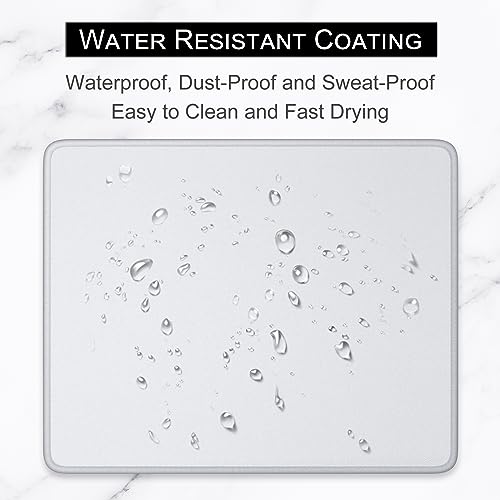 Hsurbtra Mouse Pad, Premium-Textured Square Mousepad 10.2 x 8.3 Inch, Stitched Edge Anti-Slip Waterproof Rubber Pretty Cute Computer Mat for Office Gaming Laptop Women Kids Space Gray - color: Space Gray, size: Square Mousepad (10.2" x 8.3")