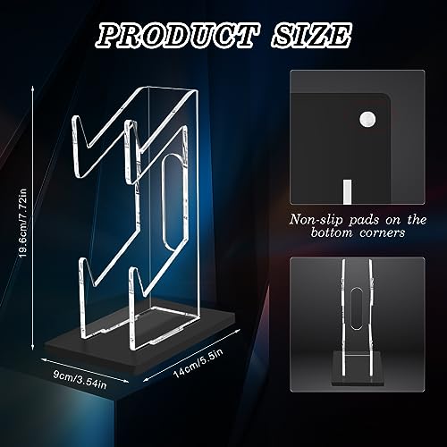 FYY Game Controller Holder 2 Tiers - Universal Dual Controller Stand Headphone Holder, Acrylic Black Controller Display Stand Compatible with Nintendo Switch Xbox PS5 PS4, Desk Mounts for Controller - color: 2-Tier-Black