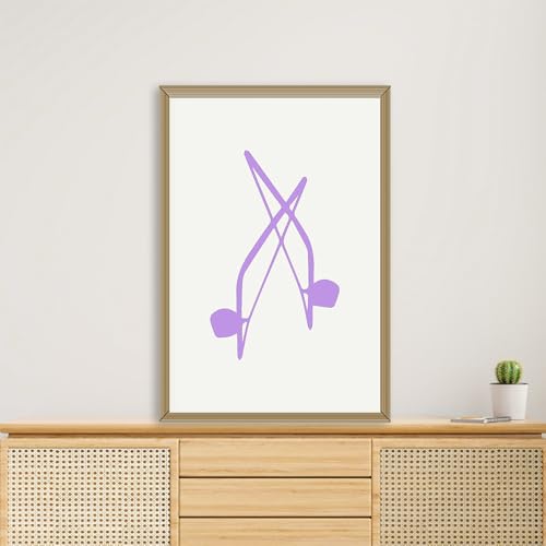 (unframed) Wall Art Print Of Berimbau, Capoeira, Brail, Instrument, Marcial Arts 2 - Eco-friendly Poster, Custom Decor For Home, Office, Bedroom, Bath Room, Living Room, (10x8 IN) - 102238LA - color: Lavender Purple, size: 8x10 Inch