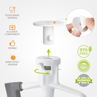 AIEVE 4 Pack Stand Mixer Attachment Holders Compatible with Kitchenaid Mixer Accessories,Flex Edge Beater, Flat Beater, Dough Hooks and Wire Whip Organizer