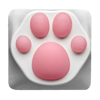 SYA ZOMOPLUS Cute Keycaps,Novelty Cat-Claws Keycap 3D Model OEM Profile Keyboard Keycaps Squishy-Paws Custom Key Caps for Cherry MX Switches Mechanical Gaming Keyboard Catpaw Keycap(WhitePink1pcs) - color: WhitePink-1pcs
