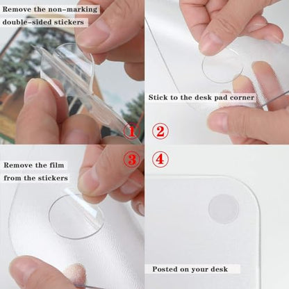 JanJunDec 1.5mm Thick 3660 Inch Clear Table Cover Protector, PVC Desk Pad, Anti-Slip Mat, Plastic Rectangle Protector for Writing, Coffee Dresser, Dining Table - size: 36x60 Inch