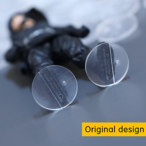 56PCS Action Figure Support Stand Bases 6inch, Clear Figure Toy Display Holder Accessories, Compatible with Mavel Legends Series/GiJeo Classified Series/D C/Mo tu 1/12 Figures, Round - color: Transparent(Round)