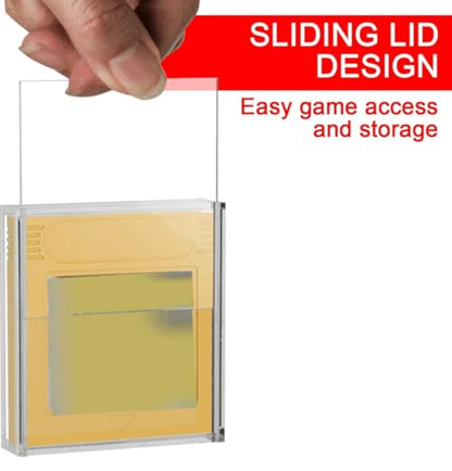1PC Clear Acrylic Game Cartridge Case Protector Box Compatible with Nintendo Game Boy Color, 3mm Thick Dustproof Wall Storage Holder Protective Game Cartridge Display Case (Case Only)