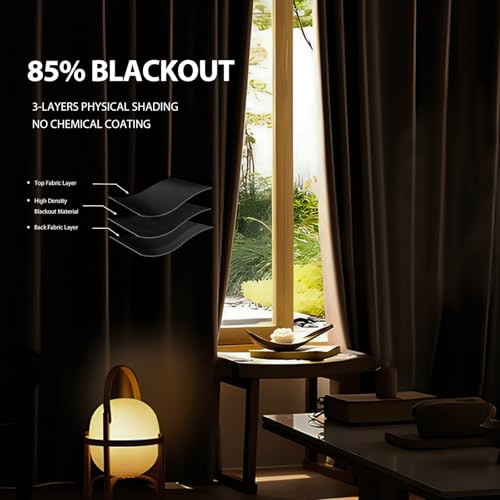 Room Divider Ceiling Mounted Curtains Track Sets Extra Wide Blackout Curtain Flexible Tracks for Bedroom Office Privacy Partition Separator, Black, W 12.5 x H 7ft - color: Black, size: 150"W x 84"L (Pack of 1)