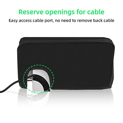 Mcbazel Dust Cover for Switch/Switch OLED Dock, Oxford Cloth, Anti Scratch | Waterproof, Precision Cut Cable Port, Fits Switch & Switch OLED With JoyCon, NOT Compatible With Nintendo Switch 2, Black