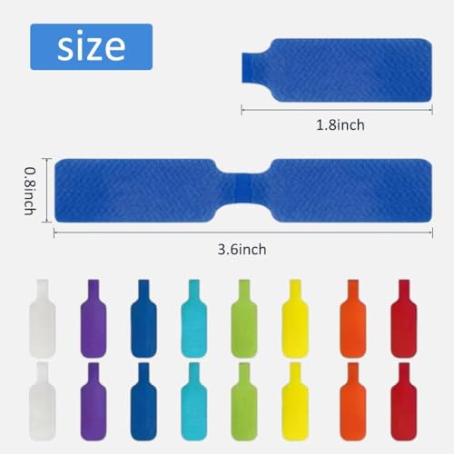 40 Pack Cable Labels, Medium,Rectangular Wire Labels with Reusable Hook, Multi-Color Write On Cord Tags for Wire Management and Identification (1.78 x 0.79 inch) - size: 40 PCS: Rectangular