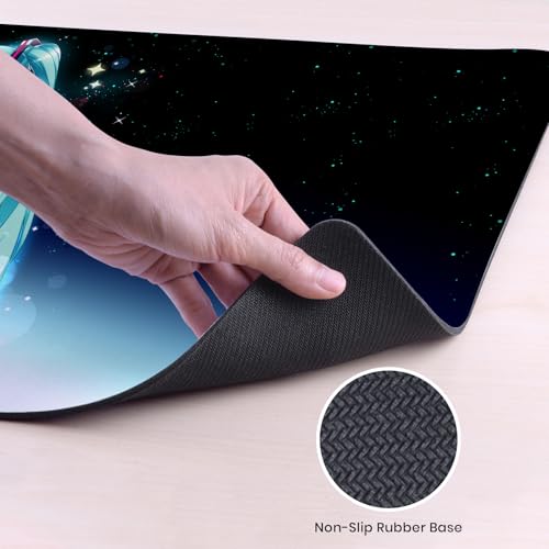 Head Case Designs Officially Licensed Hatsune Miku Night Sky Graphics 37.4 x 15.75 x 0.16 inches (900 x 400 mm) - XL Gaming Office Desk PC Keyboard Mouse Mat Pad - color: Night Sky, size: 37.4" x 15.8"