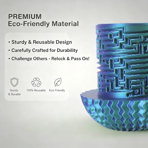 Maze Puzzle Box for Cash Gift, Money Holder Gift Box | Maze puzzle, hidden cash compartment, money gift, birthday anniversary, brain teaser, surprise holder gift for teens & adults - color: Blue-green