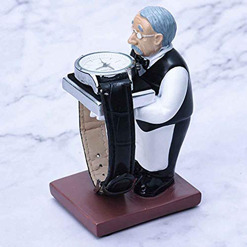 Pilarmuture Watch Display Stand Jewelry Organizer Astronaut/Old Housekeeper Handmade Watch Holder Resin Figurine Jewelry Watch Storage Rack Eyeglass Holder for Office Home Decoration - size: 1#old housekeeper