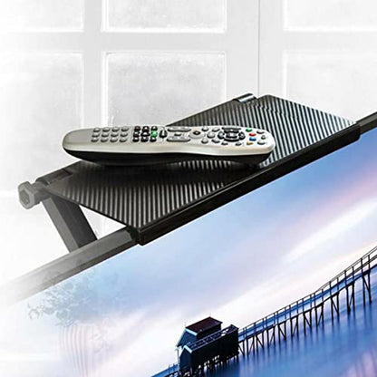 Generic TV Top Shelf Mount Adjustable Computer Rack Screen Top Multifunctional Monitor Organizer Space Saving for Wi-Fi Router Cable Box Remote Controls Storage