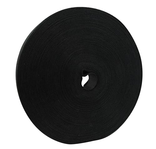 27 Yards x 1Inch Reusable Cable Ties - BSELEYY Adjustable Cord Straps Cable Management Tape Cord Organization Straps Hook Loop Tape Cord Wrap for Home,Office, Wire Bundling - color: Black 27Ydx1in