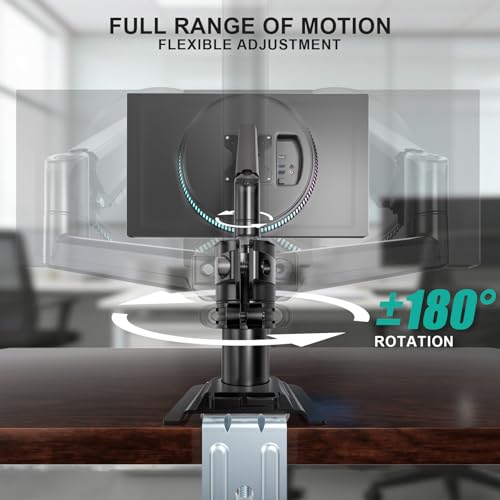 WALI Single Monitor Arm 13-33 Inch, Single Monitor Mount, Vesa Desk Mount up to 19.8lbs Single Monitor Stand with Clamp, VESA 75x75mm or 100x100mm Compatibility(GSDM001), Black - size: 13" to 33"
