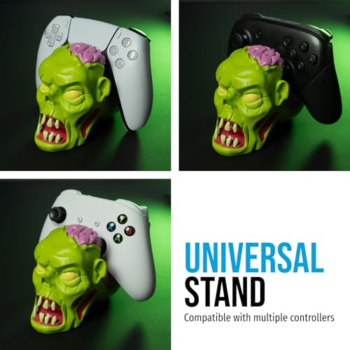 Glistco Zombie Head Controller Stand - Controller Holder Figure, Gaming Controller Accessories, Zombie Collectible Home Decor for Desktop, Compatible with PS5 DualSense & Xbox controllers