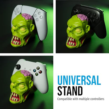 Glistco Zombie Head Controller Stand - Controller Holder Figure, Gaming Controller Accessories, Zombie Collectible Home Decor for Desktop, Compatible with PS5 DualSense & Xbox controllers
