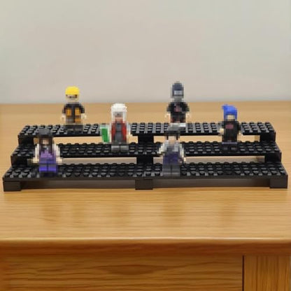 Minifigures Display Stand Buiding Blocks, Display Shelves, Compatible with Lego, 3 Tier Mini Figure Case, Display Stand for Organizing Your Minifigure Collection (White) - color: White