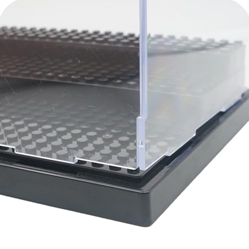 2 Pack Minifigure Display Case for LEGO, 3-Tier Acrylic Box, Black | Acrylic, Dustproof, 3 Removable Tiered Steps, Holds 70 Minifigures, Stackable, Desk Display, Gift for Collectors, Black - style: 2 PACK