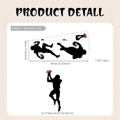 Football Wall Decals,American Footballs Art Wall Sticker,Peel and Stick Sport Footballs Wall Decor Stickers for Children's Rooms, Boys' and Girls' bedrooms, and Sports-Themed Decor