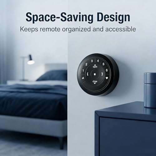 Wall Mount Holder for Hunter Douglas PowerView Remote Control Gen 2 & Gen 3– Surface Mount Bracket Station Only (Black)