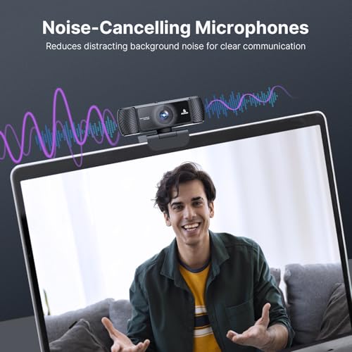 NexiGo 1080P 60FPS Webcam with Software Control and Microphone, AutoFocus, w/Privacy Cover, N680P Pro Computer Web Camera for Skype Zoom Teams, Mac PC Laptop Desktop - style: Webcam with Built-in Cover