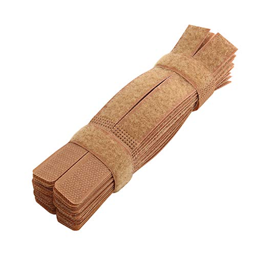 50pcs Cable Ties Reusable Fastening Wire Organizer Cord Rope Holder 7 Inch (Brown) - color: Brown