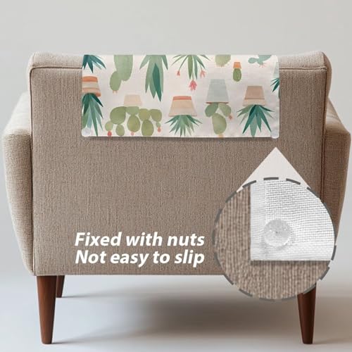 Headrest Recliner Covers for Small Recliners Tear Fade Resistant Recliner Protector Cover Washable Sofa Headrest Covers Pet Furniture Cover Couch Non Slip Cover Cactus - color: Cactus