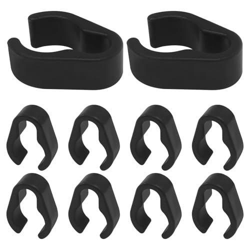 10Pcs Microphone Cable Clip, Durable Plastic Mic Clamps Microphone Stand Cable Holders, Universal Mic Boompole Clips for Setup/Fits 20mm Diameter Poles(20mm) - size: 20mm