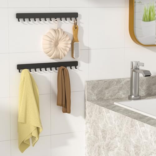 Necklace Holder Hanging Jewelry Organizer - Self-Adhesive Wall Jewelry Organizer for Necklace, 2 PCS, Black - color: Black
