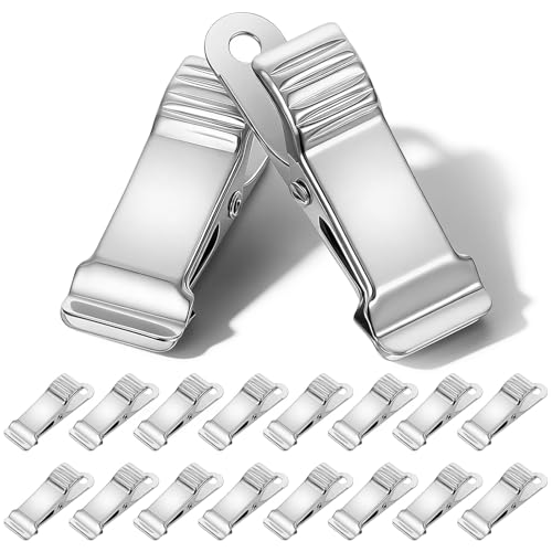 20 Pcs Stainless Steel small spring clamps - Small Metal Clips Spring Mini Clamps for Crafts Baking Backdrop Hanging Office Paper Lights