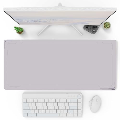Pixio Mouse Pads - 36 x 16 inch XXL Purple Border Multifunctional Large Desk Mats for Gaming, Office, Desktop Anti-Slip Waterproof Washable Computer Mouse Mat - color: Purple Border