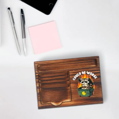 Funny Desk Gift Idea for Coworker Friend, Sticky Note Holder Office Desk Organizer, Humor Memo Pad Holder Work Desk Accessory STYW14 - style: Gift Idea for Coworker Friend