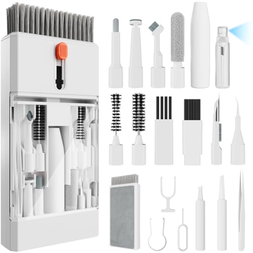 Laptop Cleaning Kit Keyboard Cleaner Brush, 22-in-1 Multi-Function Laptop Cleaner Tool for MacBook, Phone, Headphone, Earbuds, Camera Lens and Other Electronic Device, All-in-one with Upgrade
