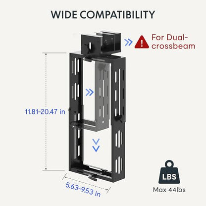 FLEXISPOT Computer Tower Stand, PC Stand up to 44lbs, CPU Holder Adjustable Height and Width Fits Mid-Tower and Mini-Tower, For Dual-crossbeam - size: For Dual-crossbeam
