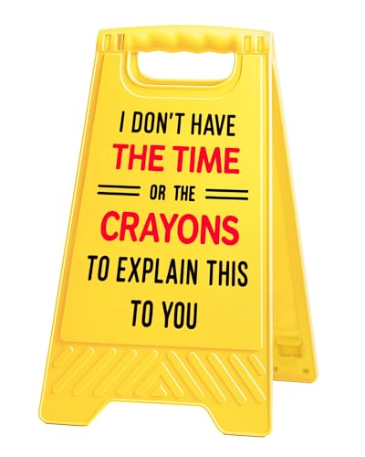 Funny Desk Shelf Decor, Don Time Crayons Explain Mini Desk Sign | Don Time Crayons Explain Sign, Funny Shelf Sign, Home Office Decor, Mini Desk Sign - style: Don't Have the Time