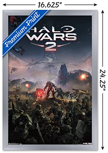 Trends International Halo: Halo Wars 2 - Key Art Wall Poster, 14.725" x 22.375", Silver Framed Version - color: Silver Framed Version, size: 22.4"L x 14.7"W