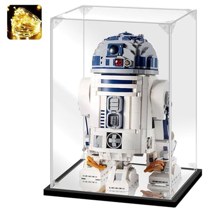 Acrylic Display Case for Collectibles Assemble Acrylic Display Box for Lego 75308 76191 Robot Kits Clear Acrylic Case for Display Trophy Action Figures Toys(Black,9.8*7.9*13.8 inch) - size: 9.8*7.9*13.8 inch