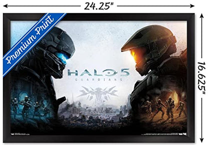 Trends International Halo 5 - Key Art Wall Poster, 22.4L x 14.7W, Black Framed Version - color: Black Framed Version, size: 22.4"L x 14.7"W