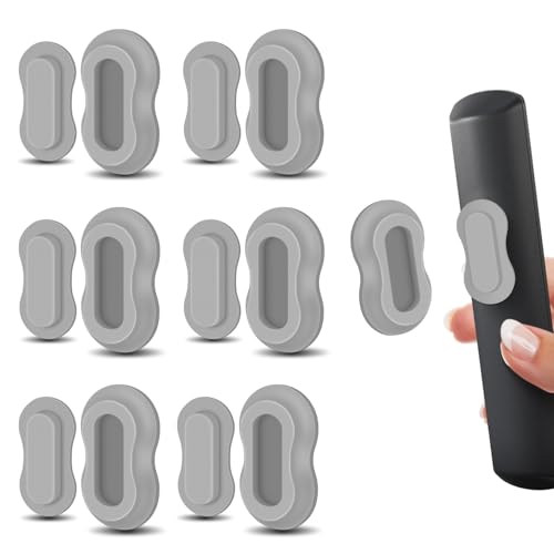 HOTEC 6 Pack Magnetic Remote Control Holder Wall Mount, Upgraded No Drill Self-Adhesive TV Remote Organizer, Universal Storage for TV, Fan, AC, Media & RV Accessories, Grey - color: Grey