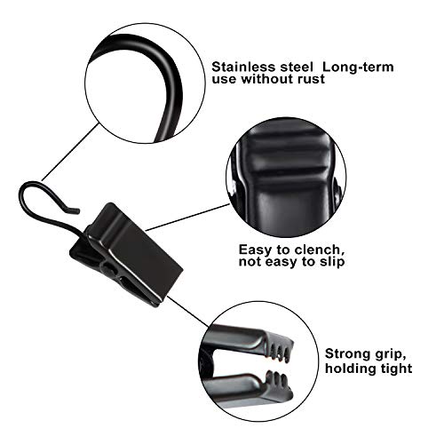 50pcs Awning Light CurtainClips Stainless Steel Curtain Clip Hooks Curtain Hooks BulldogClips siding Clips for Hanging Tablecloth TowelClips for Camping Tents Home Decoration Photos Art Craft