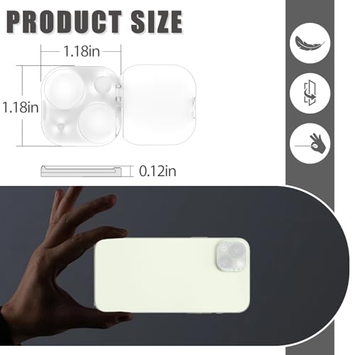 Camera Lens Cover Compatible for iPhone 14/14 Plus/15/15Plus,Camera Lens Protector to Protect Privacy and Security,Strong Adhesive -2 Pack-Clear - size: 14/14 Plus/15/15Plus