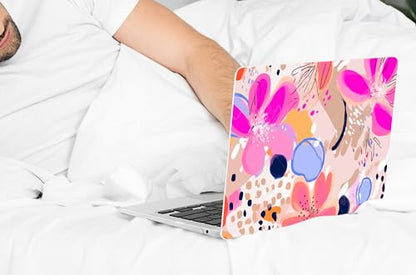 DONGKE Compatible with MacBook Air 13 inch Case 2021 2020 2019 2018 Release A2337 M1 A2179 A1932 with Retina Display & Touch ID, Plastic Hard Shell & Keyboard Cover - Floral Artistic - color: Floral Artistic D157