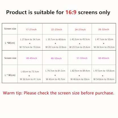 Indoor TV dust cover, elasticity soft cloth adaptive screen size 40/41/42/43/44/45 inches protective cover black, suitable for most brands of monitors (40-45 inches)