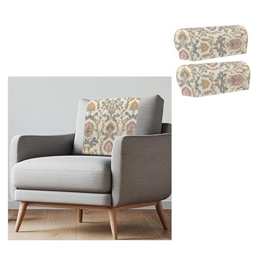 Palm Leaves Headrest Cover Sofa Armrest Cover Set Printed Sofa Chair Covers Quick Dry Headrest Covers for Recliner Furniture Headrests Protector for Office Chair Theater Seat - color: Palm Leaves